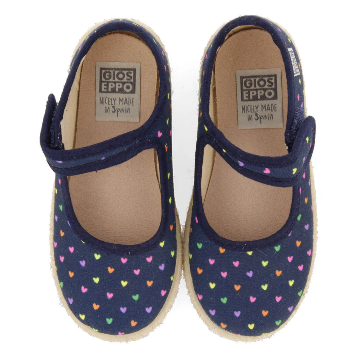 Clesles babies navy blue heartrint espadrilles - Image 3