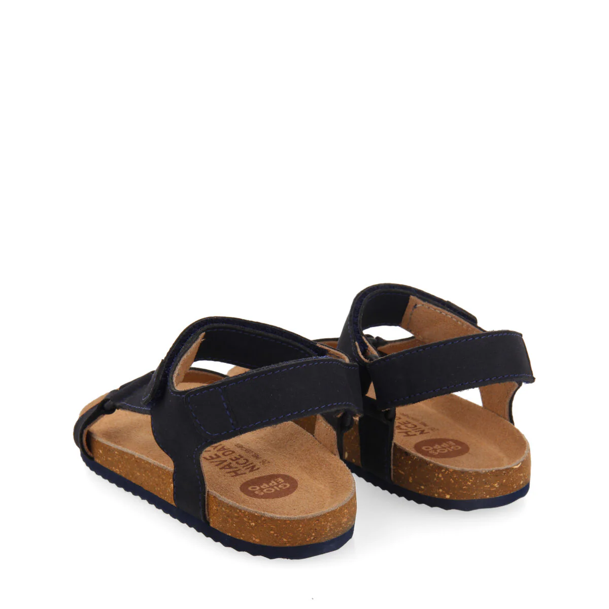 Coamo boys navy blue leather sandals with anatomical inner soles - Image 4