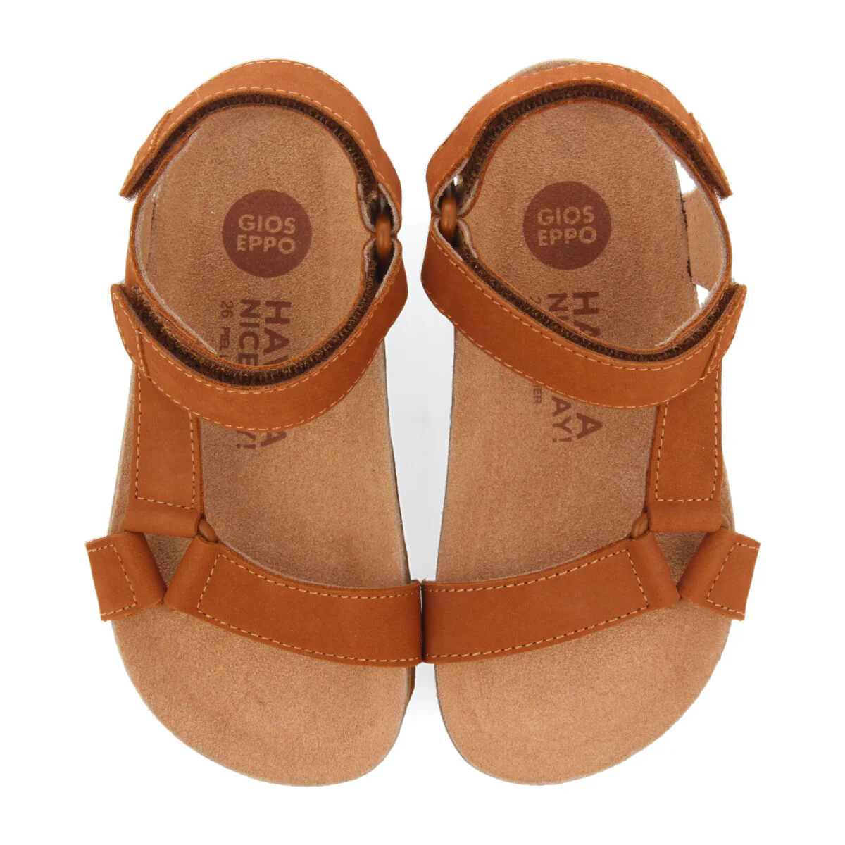 Coamo boys tan leather sandals with anatomical inner soles - Image 4