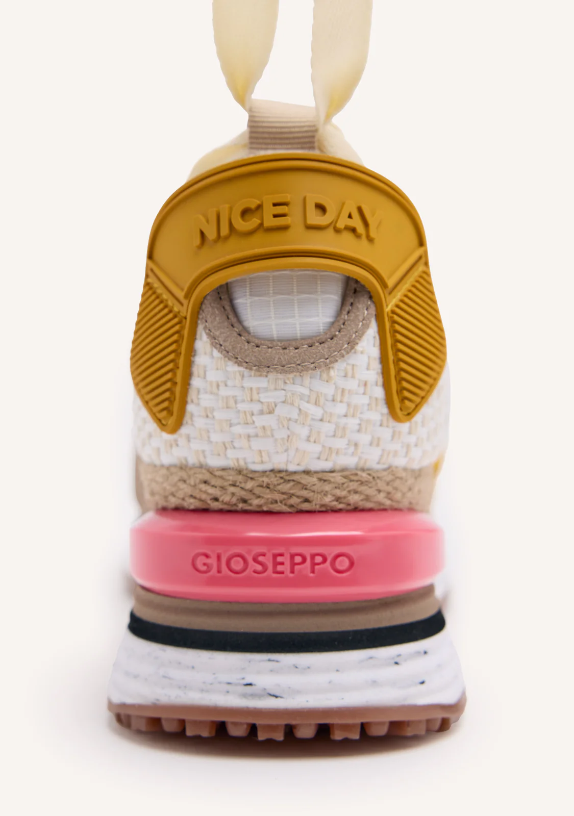 Coinches beige espadrille sneakers with wedges - Image 3