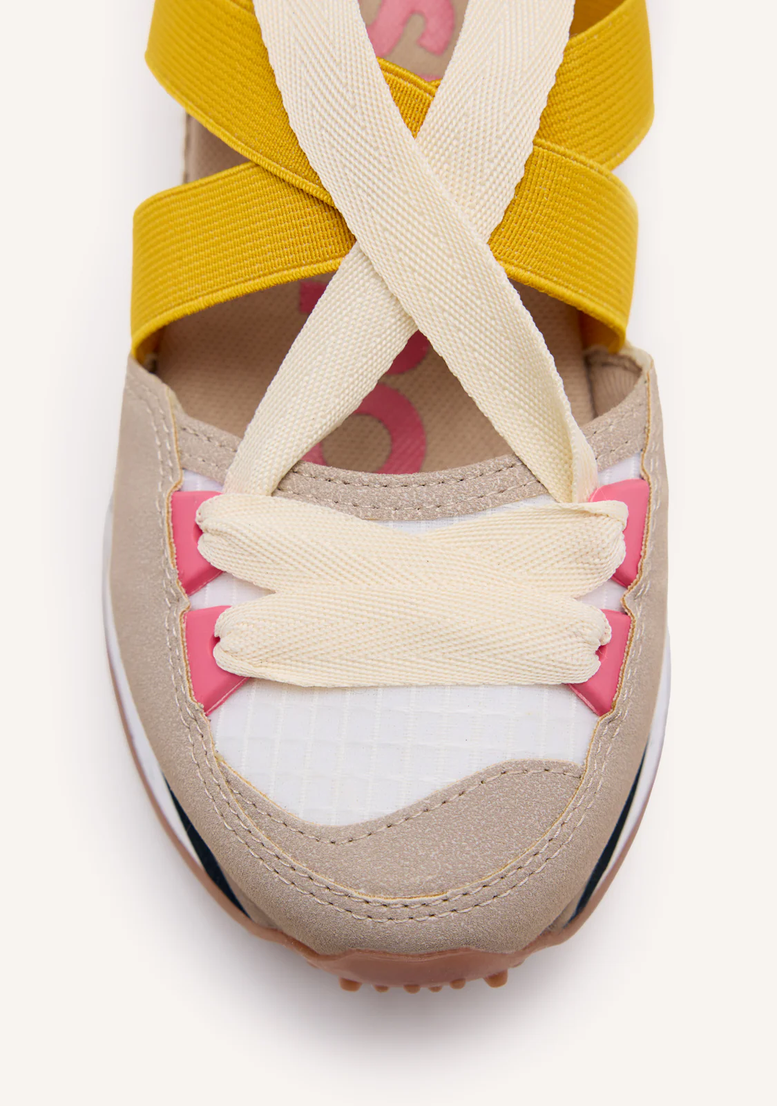 Coinches beige espadrille sneakers with wedges - Image 4