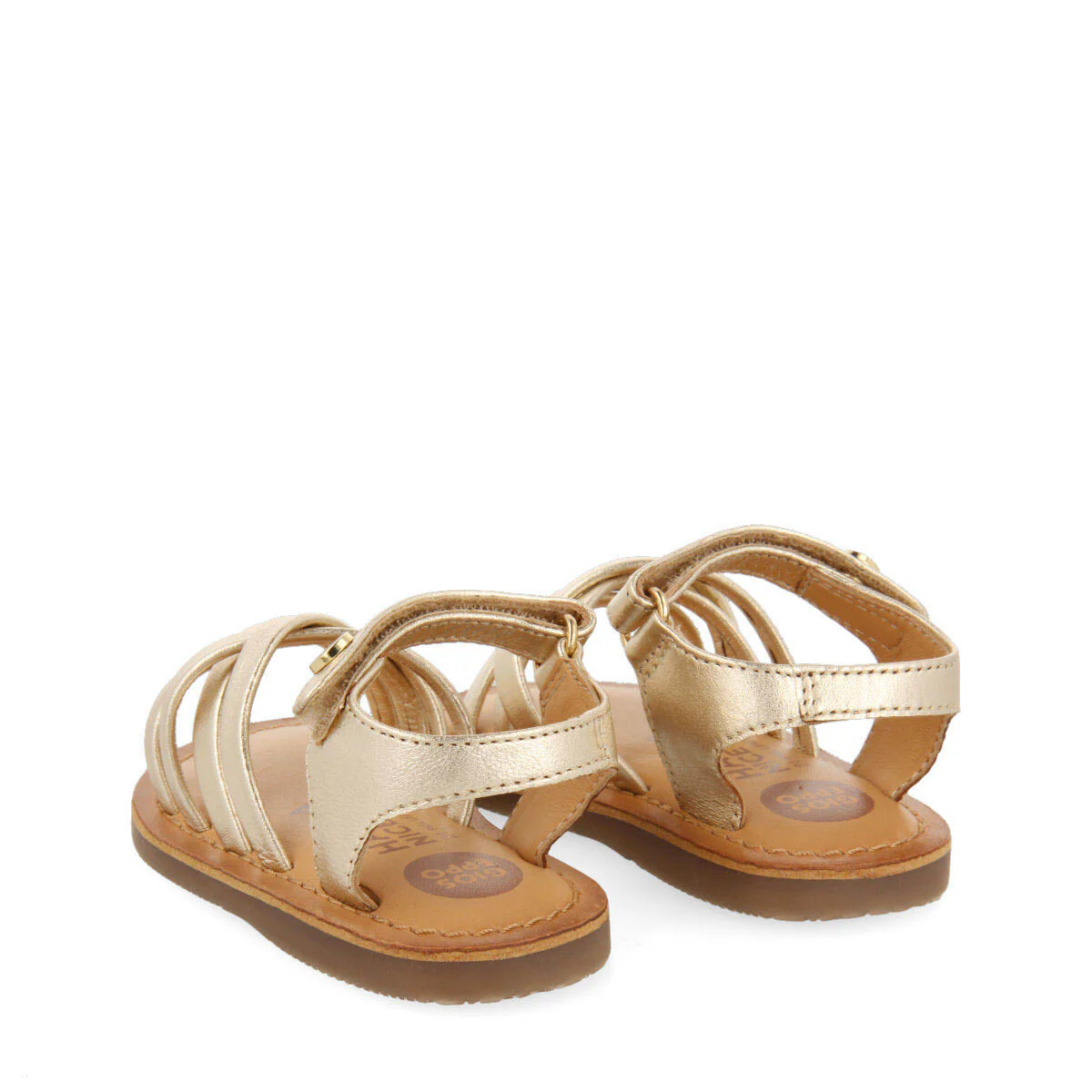 Coiniza girls gold leather sandals - Image 4