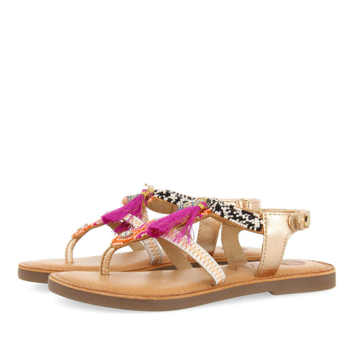 Coroaci girls multicoloured leather sandals - Image 2