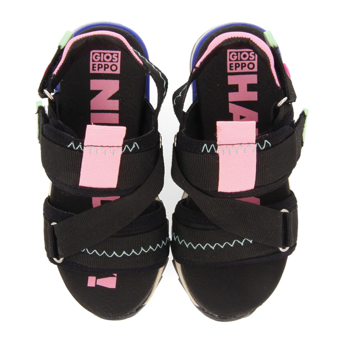 Cosala girls adjustable black mesh sports sandals - Image 3