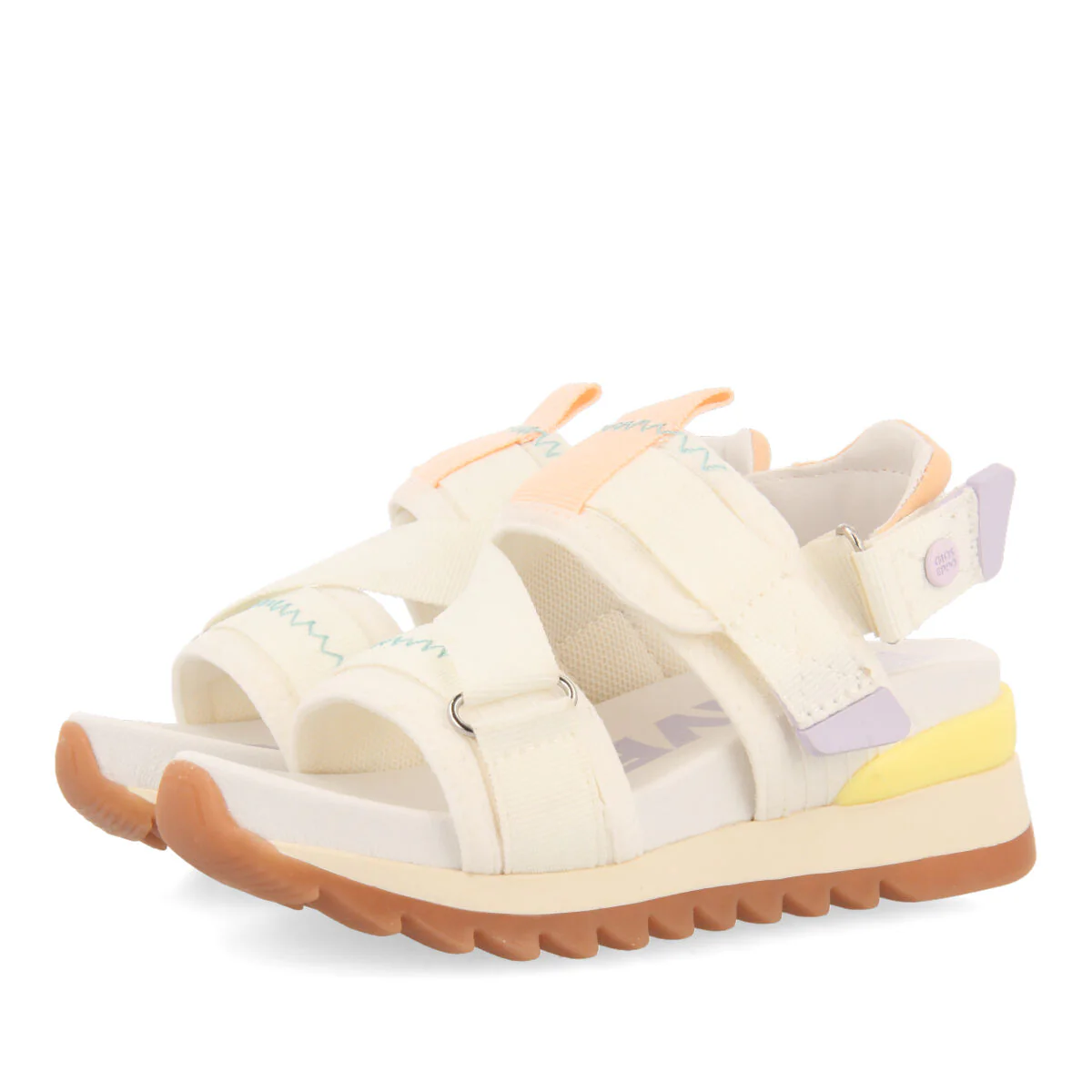 Cosala girls adjustable white mesh sports sandals - Image 2
