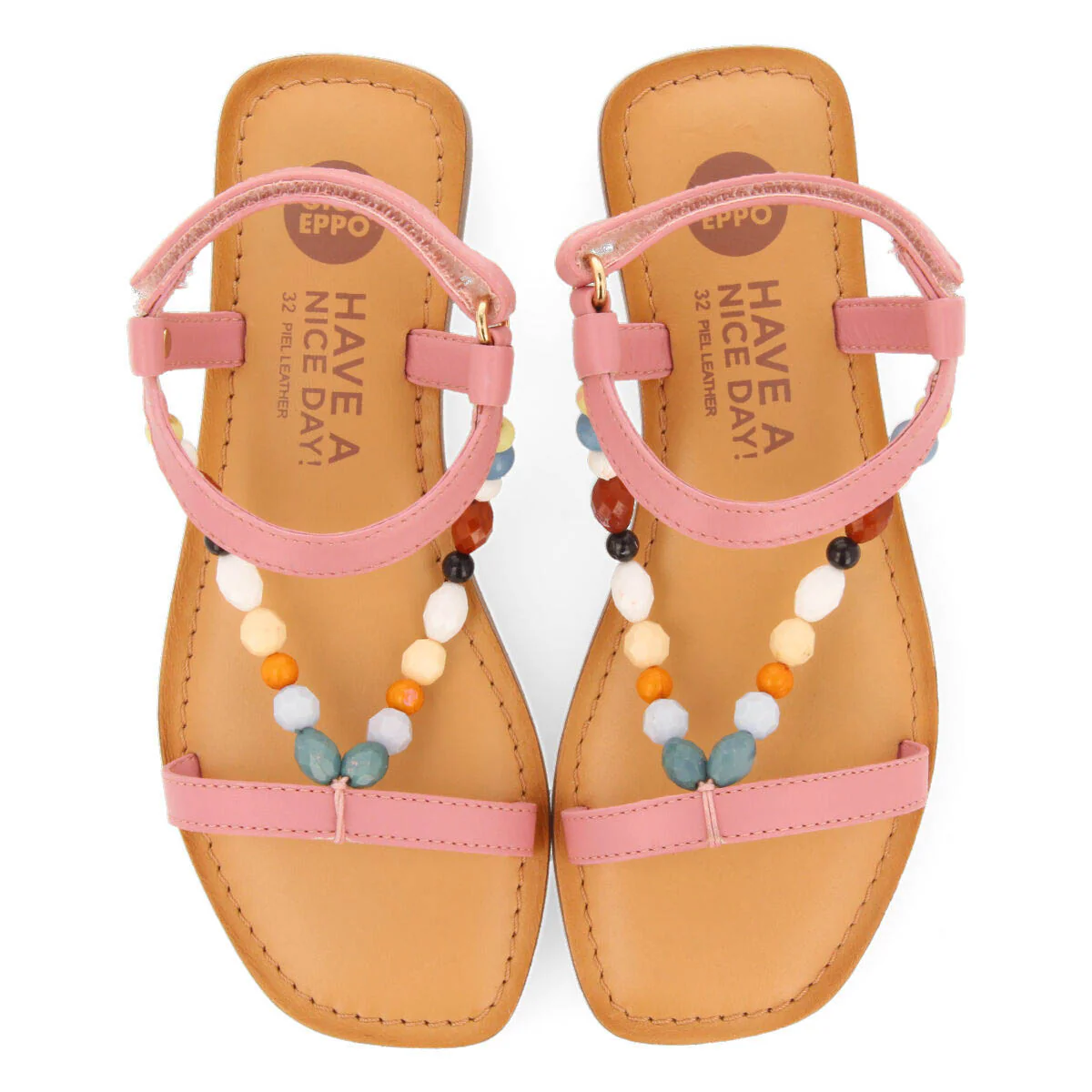 Croze girls decoratedink leather sandals - Image 3