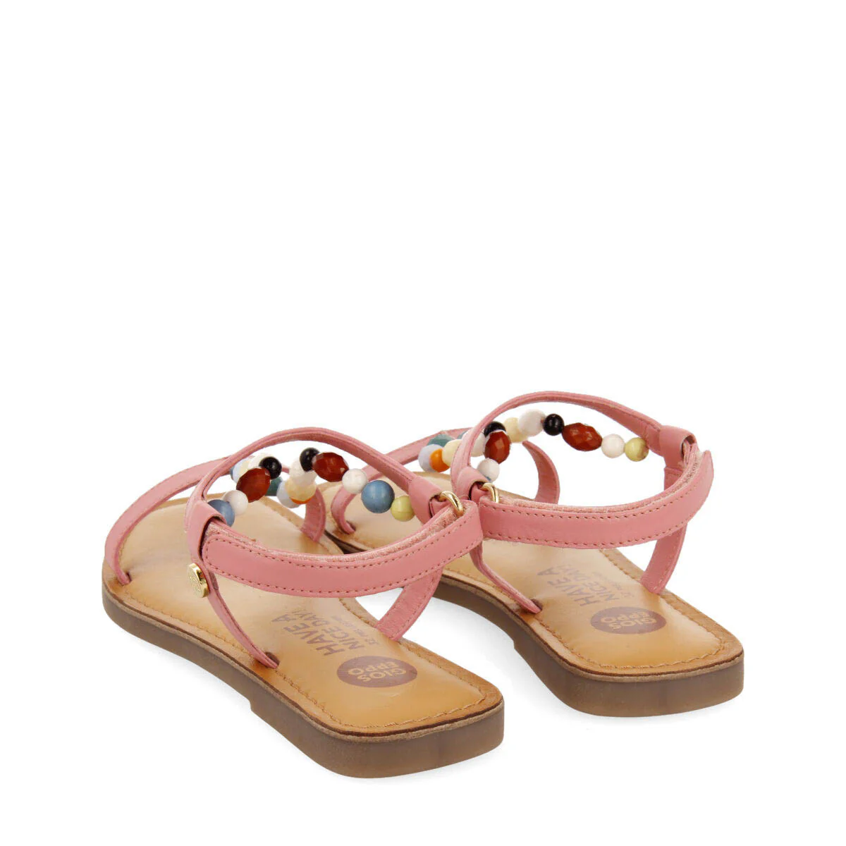 Croze girls decoratedink leather sandals - Image 4