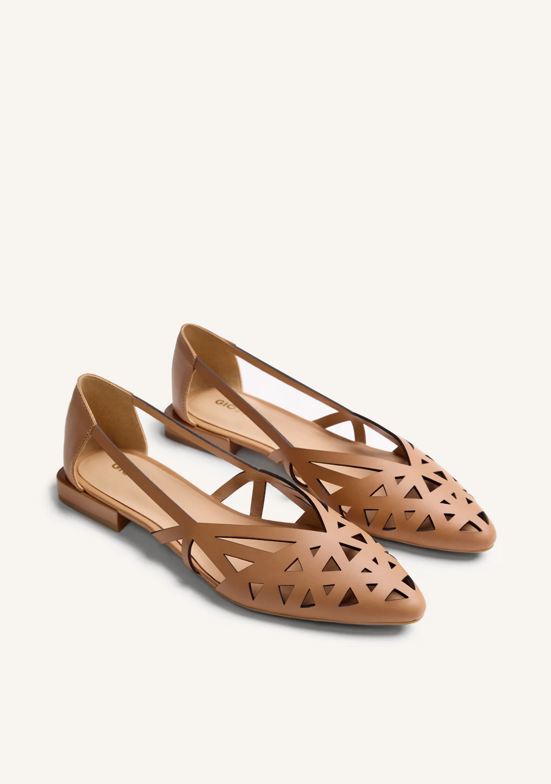CUT-OUT LEATHER BALLET FLATS BUMALA - Image 2
