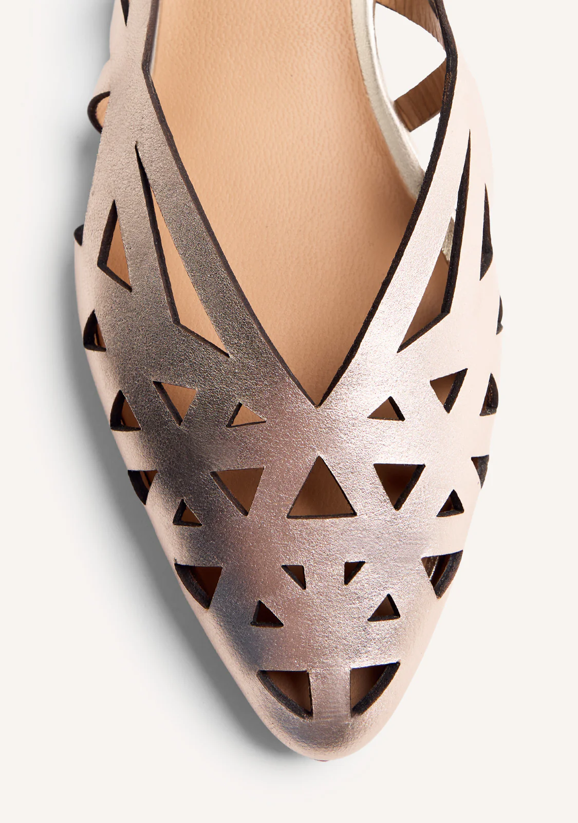 CUT-OUT LEATHER BALLET FLATS BUMALA - Image 3