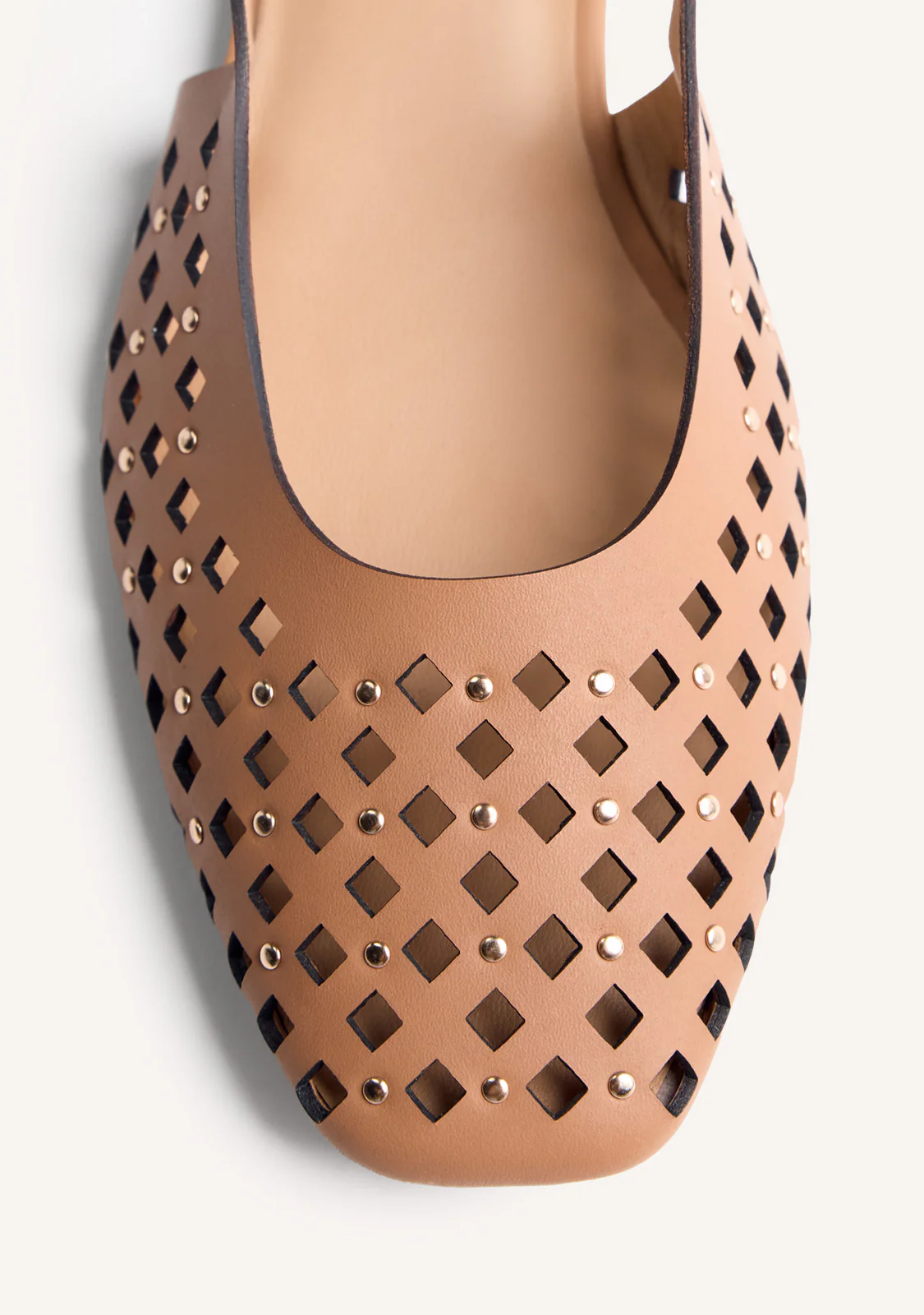 CUT-OUT LEATHER SLINGBACK BALLET FLATS KYAKA - Image 3