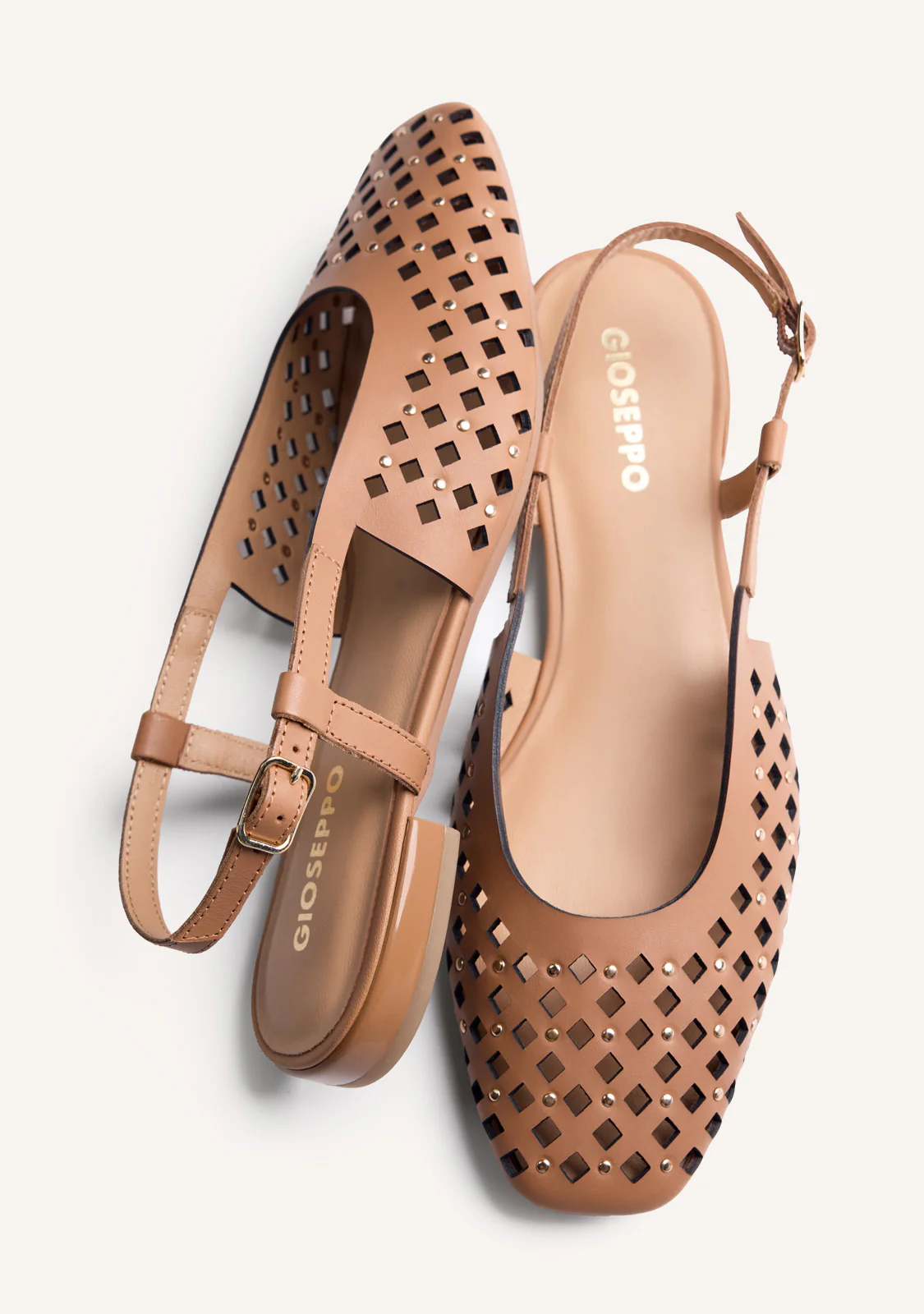 CUT-OUT LEATHER SLINGBACK BALLET FLATS KYAKA - Image 4