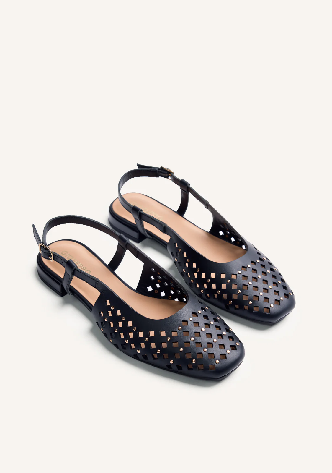 CUT-OUT LEATHER SLINGBACK BALLET FLATS KYAKA - Image 2