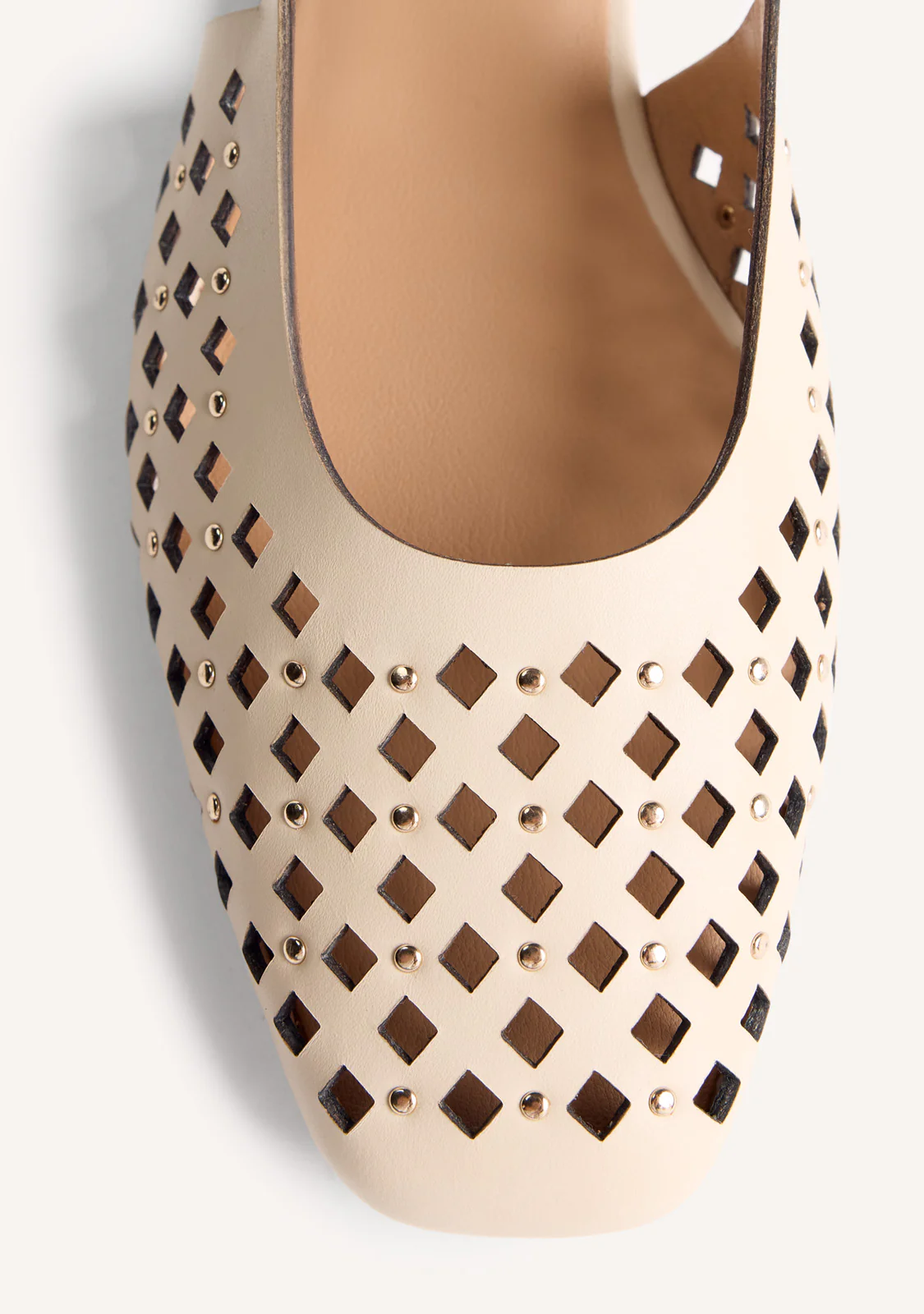 CUT-OUT LEATHER SLINGBACK BALLET FLATS KYAKA - Image 3