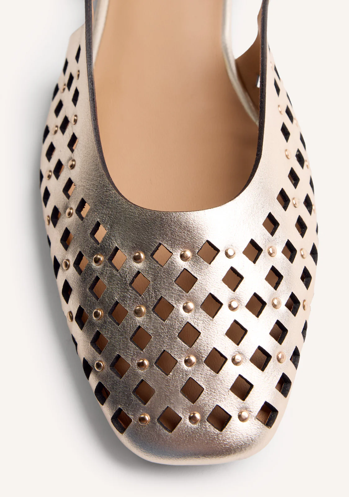 CUT-OUT LEATHER SLINGBACK BALLET FLATS KYAKA - Image 3
