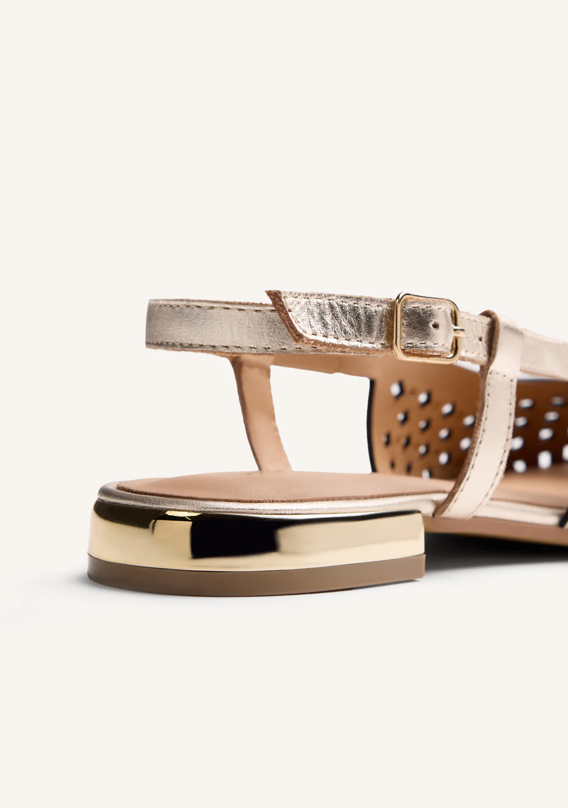 CUT-OUT LEATHER SLINGBACK BALLET FLATS KYAKA - Image 4