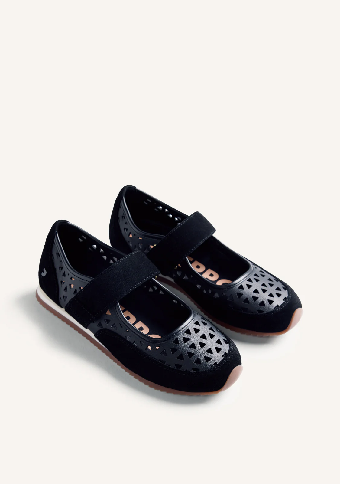 CUT-OUT LEATHER SPORTY BALLET FLATS SINGIDA - Image 2