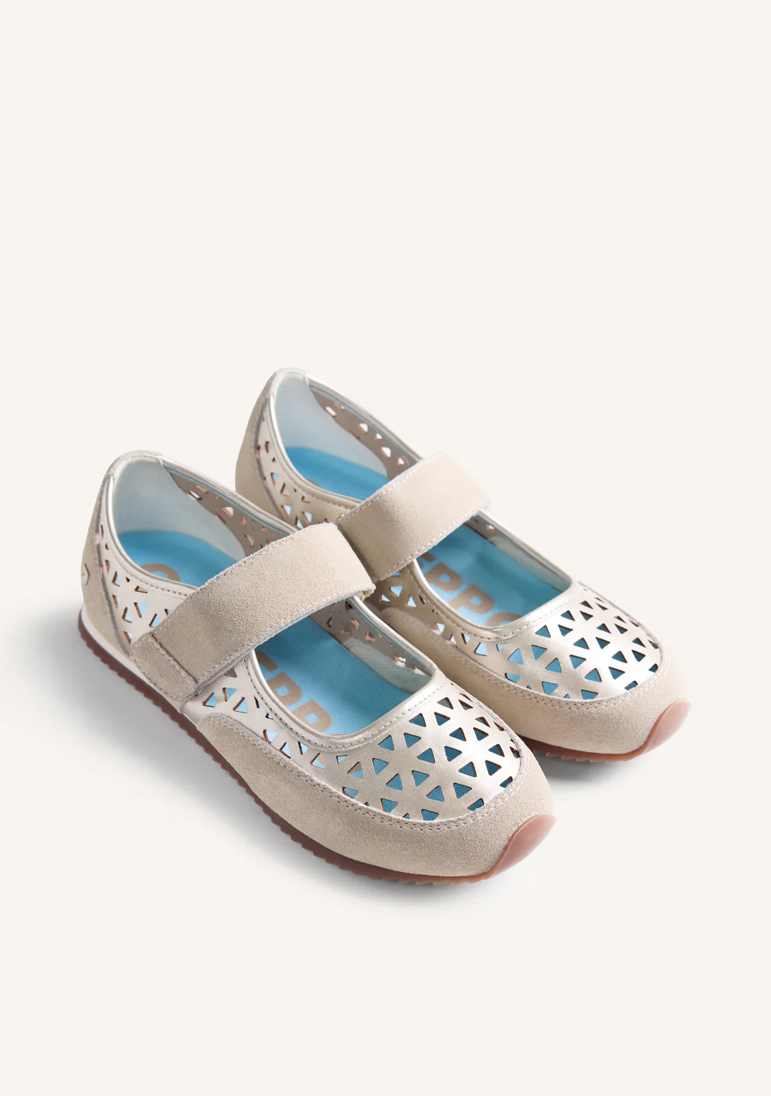 CUT-OUT LEATHER SPORTY BALLET FLATS SINGIDA - Image 2