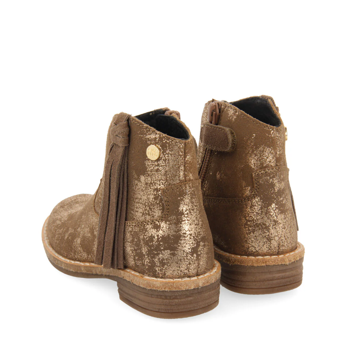 Dalgety children's gold leather cowboy boots - Image 4