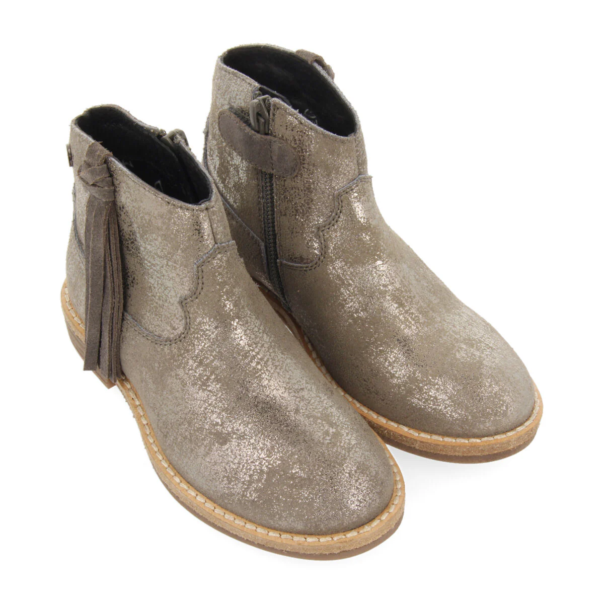 Dalgety children's silver leather cowboy boots - Image 3