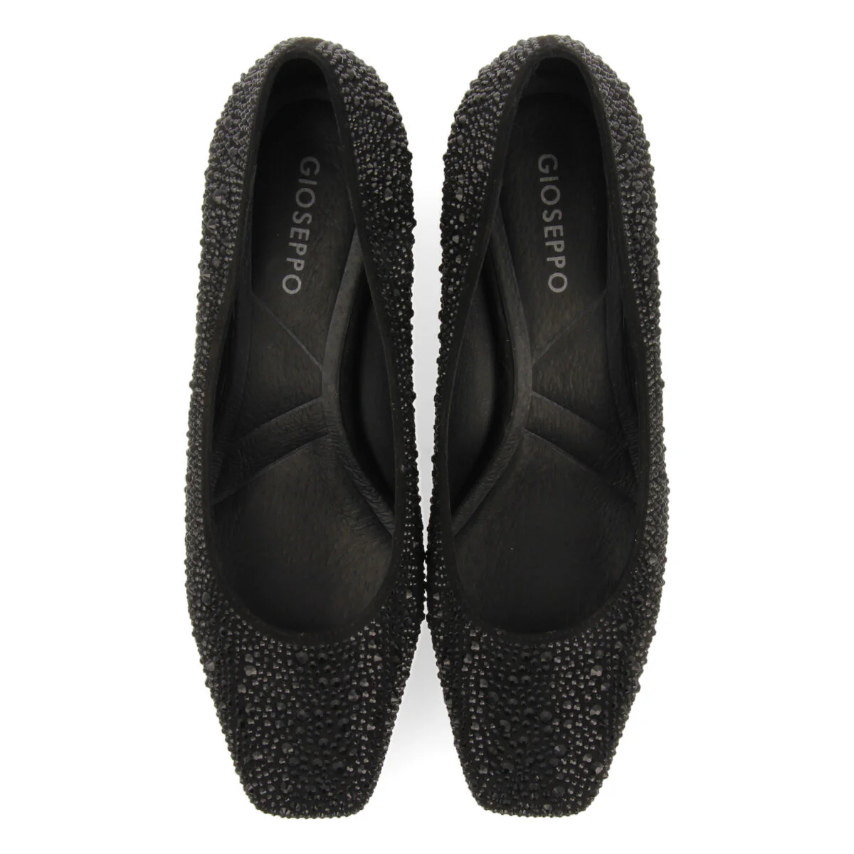 Darnick women's black court shoes with crystals - Image 4