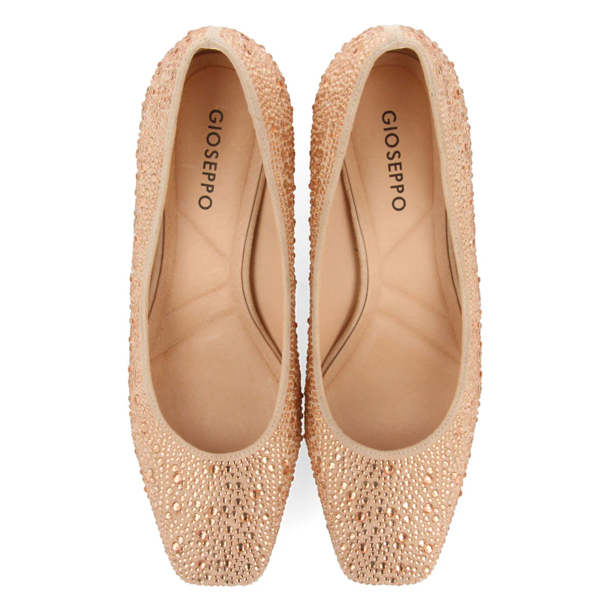 Darnick women's rose gold court shoes with crystals - Image 3