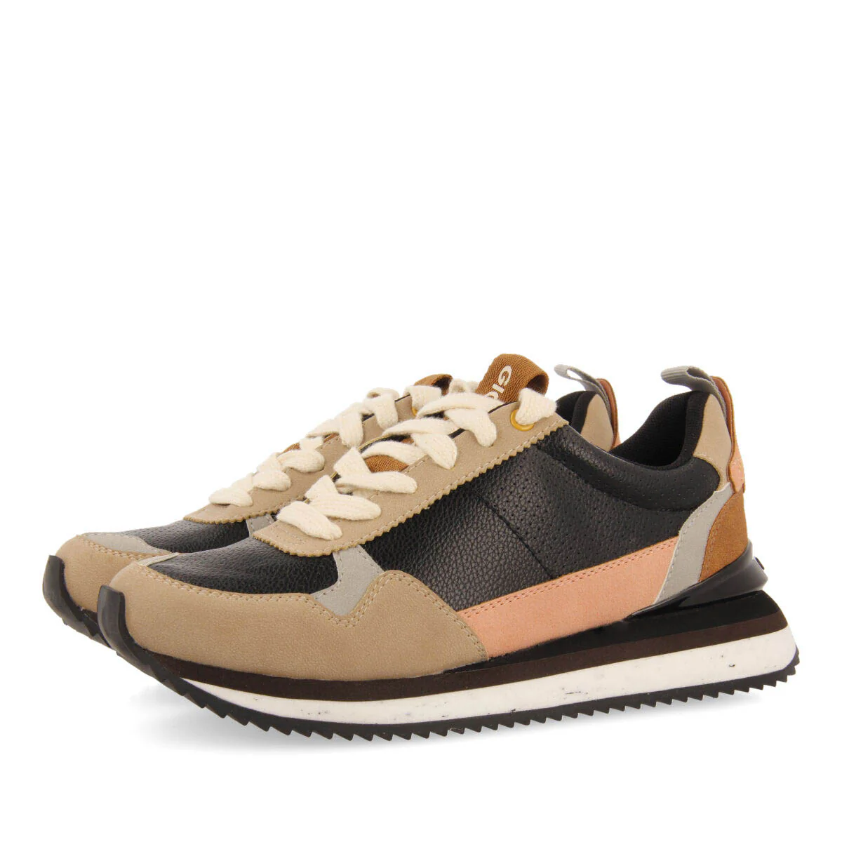 Davis women's black sneakers with multicoloured details - Image 3
