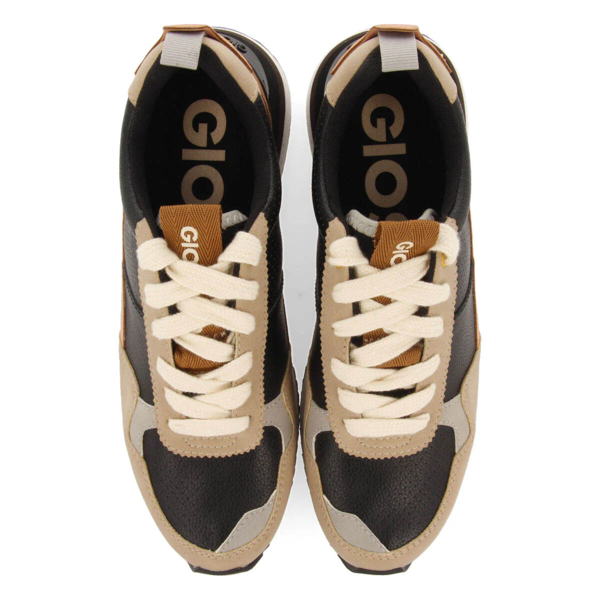 Davis women's black sneakers with multicoloured details - Image 4