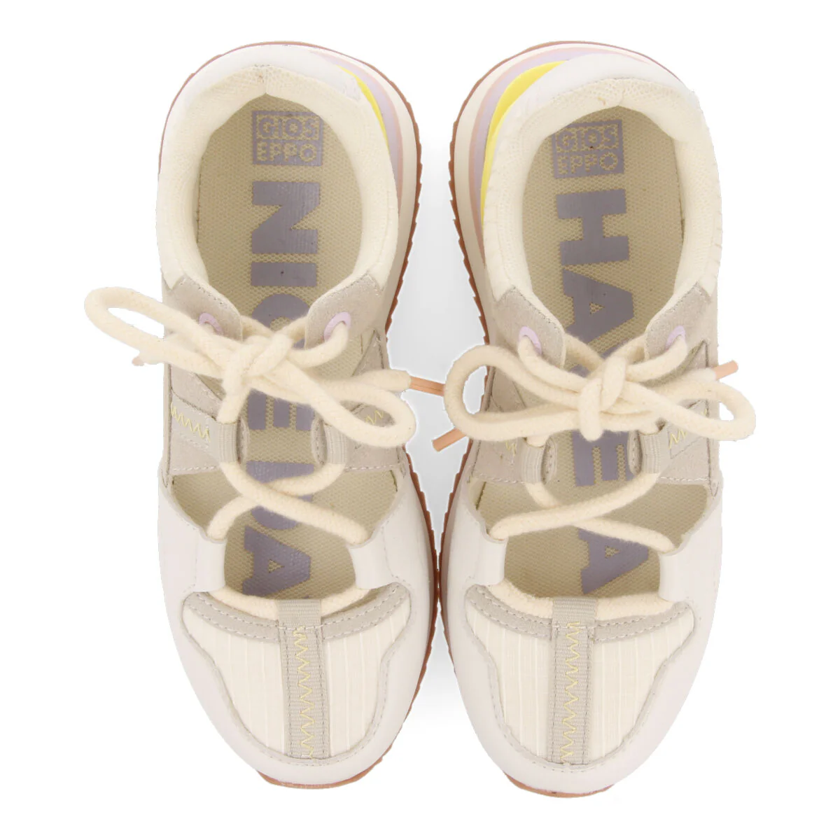 Dinoze girls semi open white sneakers - Image 3
