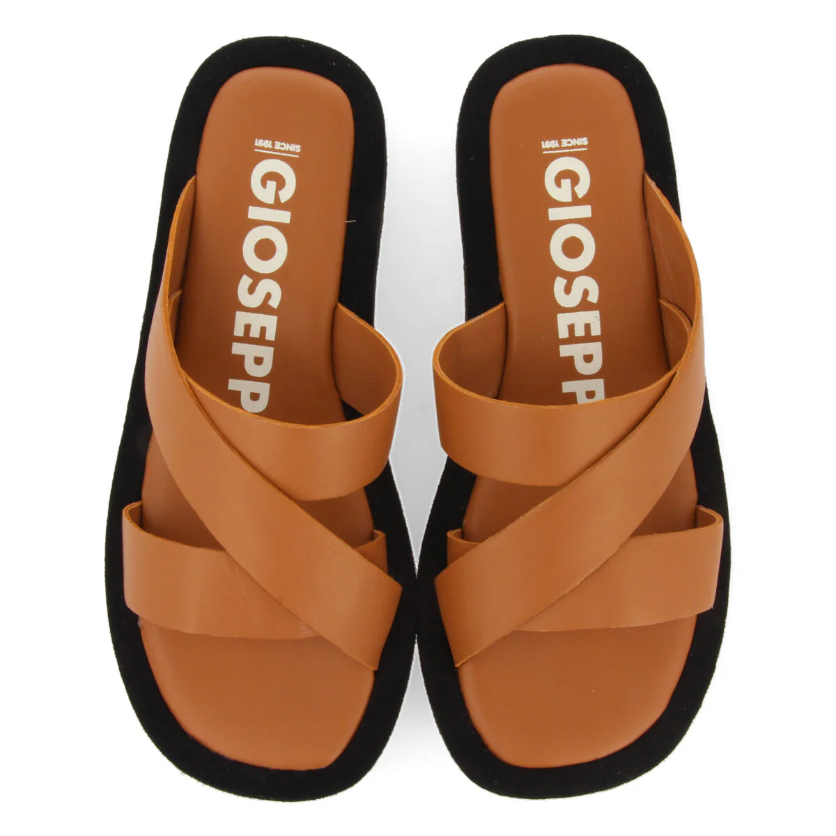 Domats women's sandals with thick soles and tan straps - Image 3