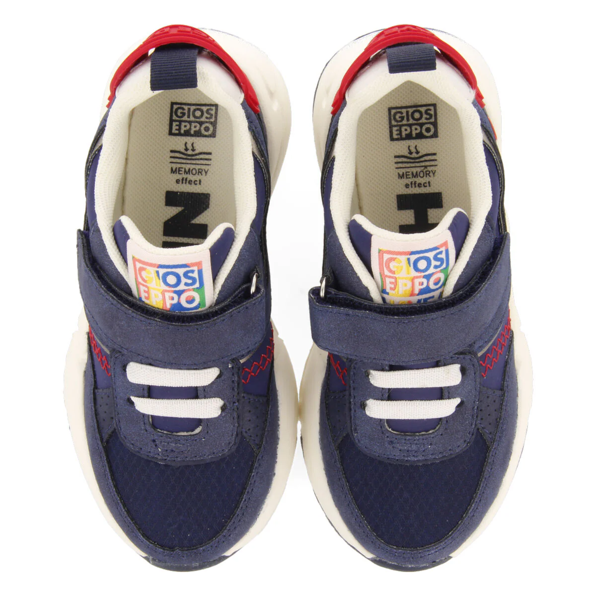 Drumoak children's navy blue lace-up sneakers with adjustable fastenings - Image 2