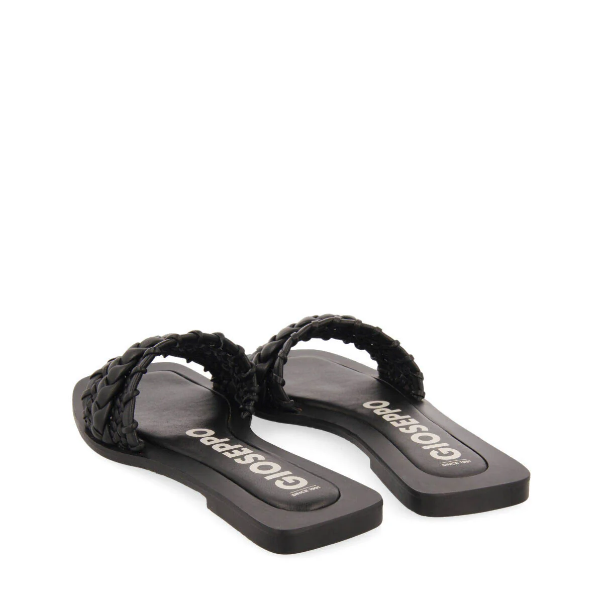 Egleny women's flat slide sandals with black braiding - Image 4