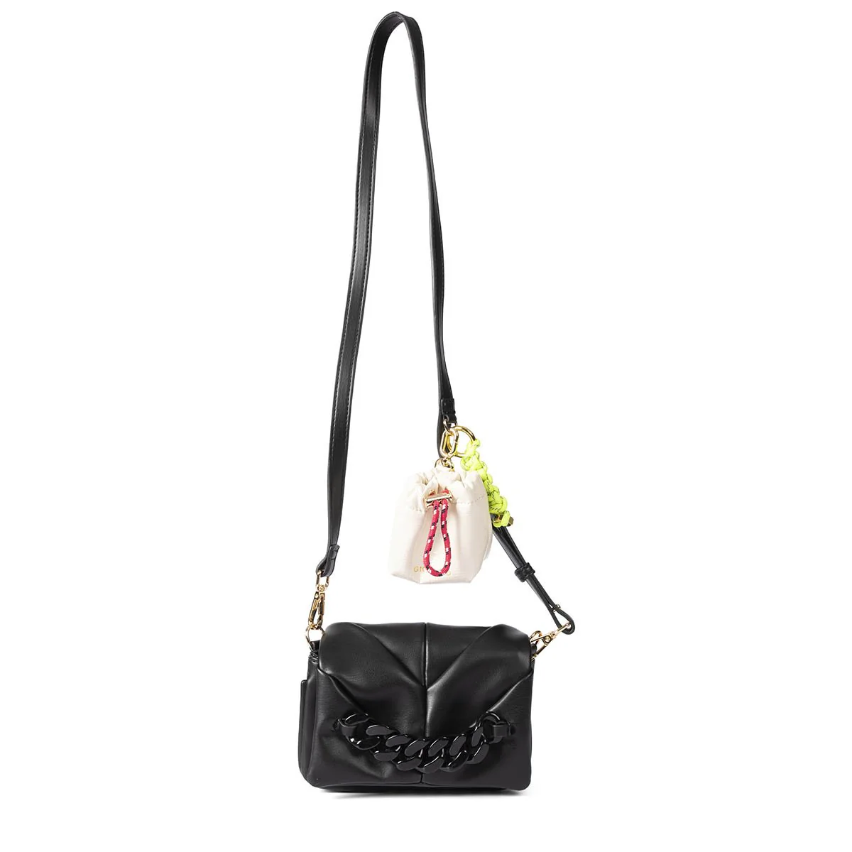 Elmen black quilted bag with adjustable strap - Image 4