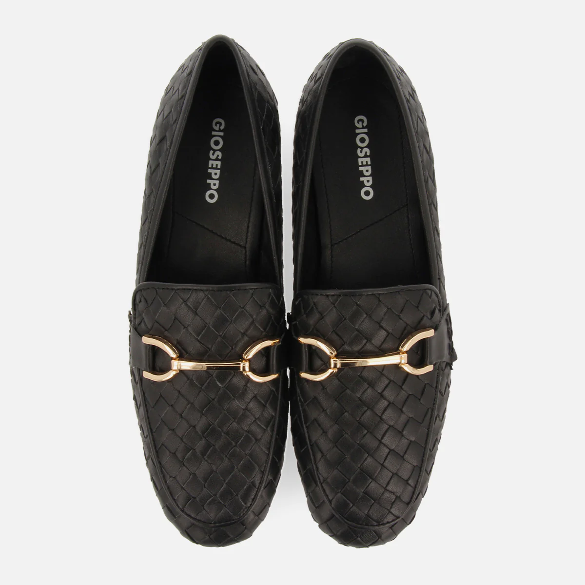 Emery women's black braided leather moccasins - Image 5