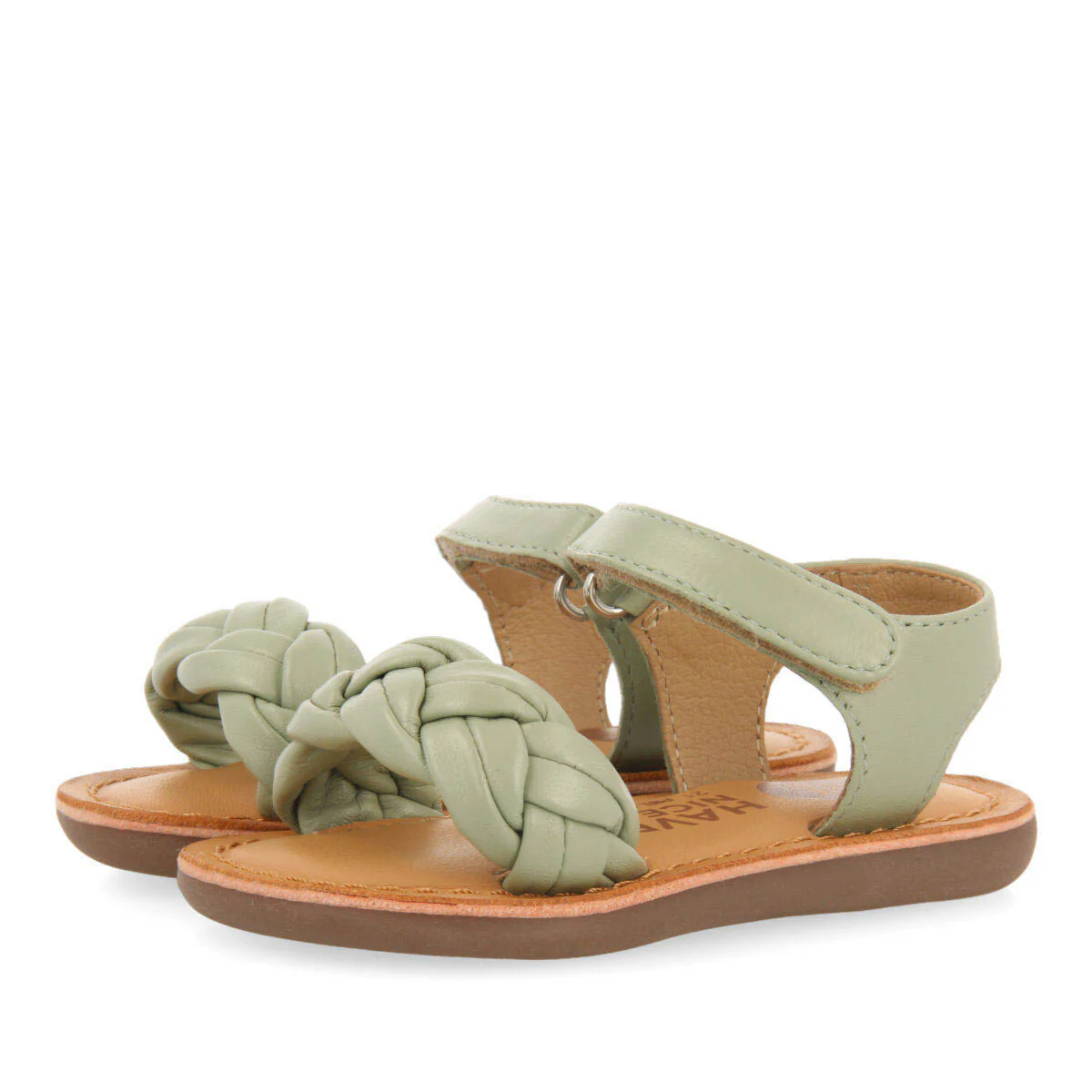 Ennery girls mint greenlaited leather sandals - Image 3