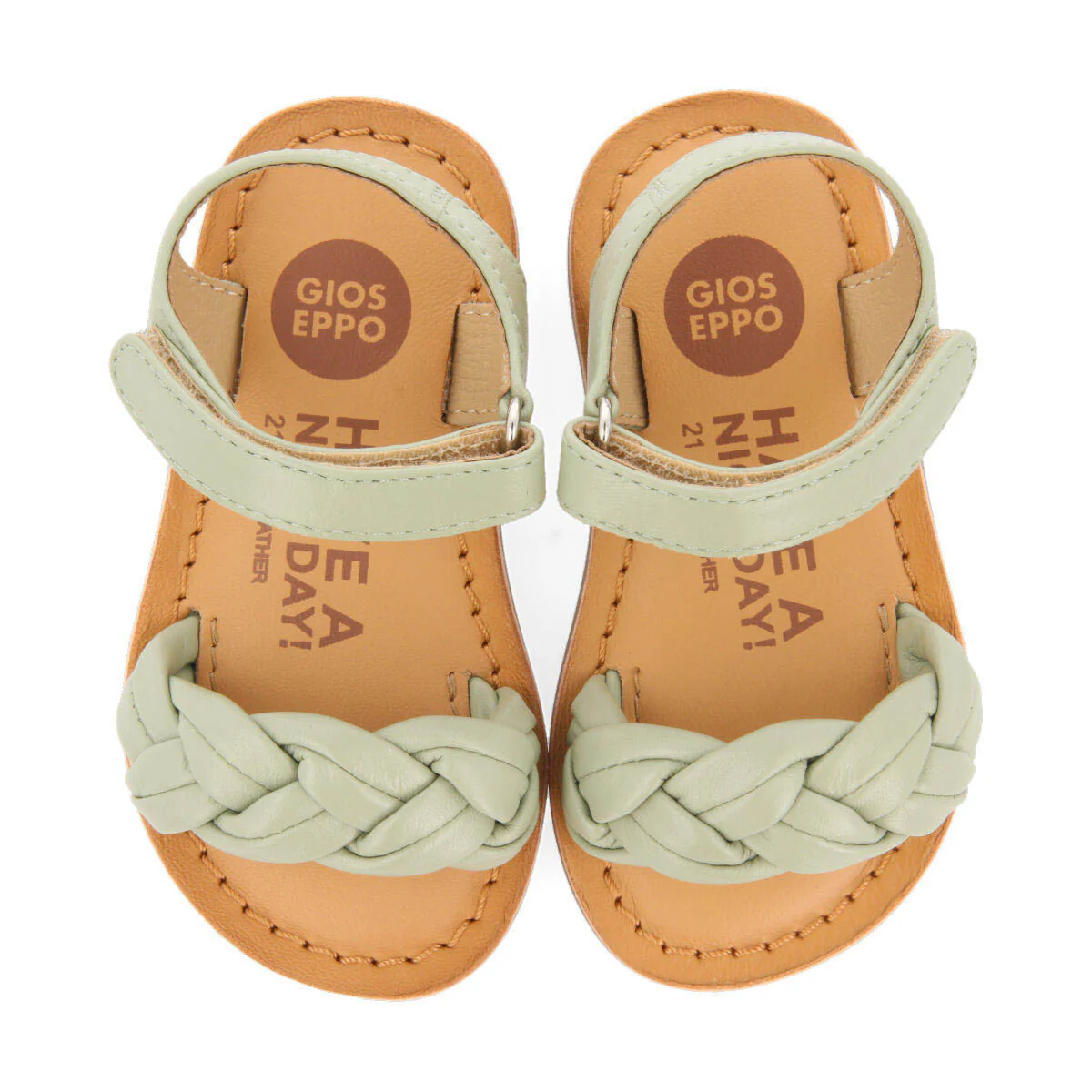 Ennery girls mint greenlaited leather sandals - Image 4