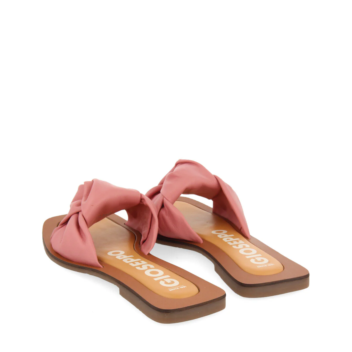 Epone women's pink leather sandals with decorative knots - Image 4