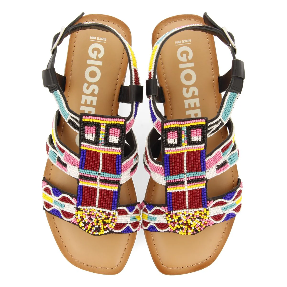ETHNIC MULTICOLOR STONE SANDALS FOR WOMEN RACCUJA - Image 4
