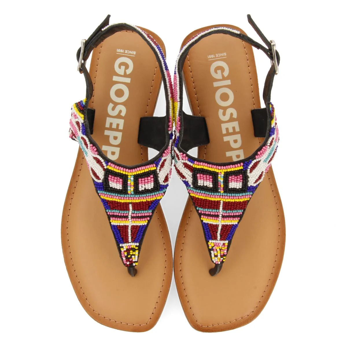 ETHNIC SANDALS WITH MULTICOLORED STONES FOR WOMEN SAITASH - Image 4