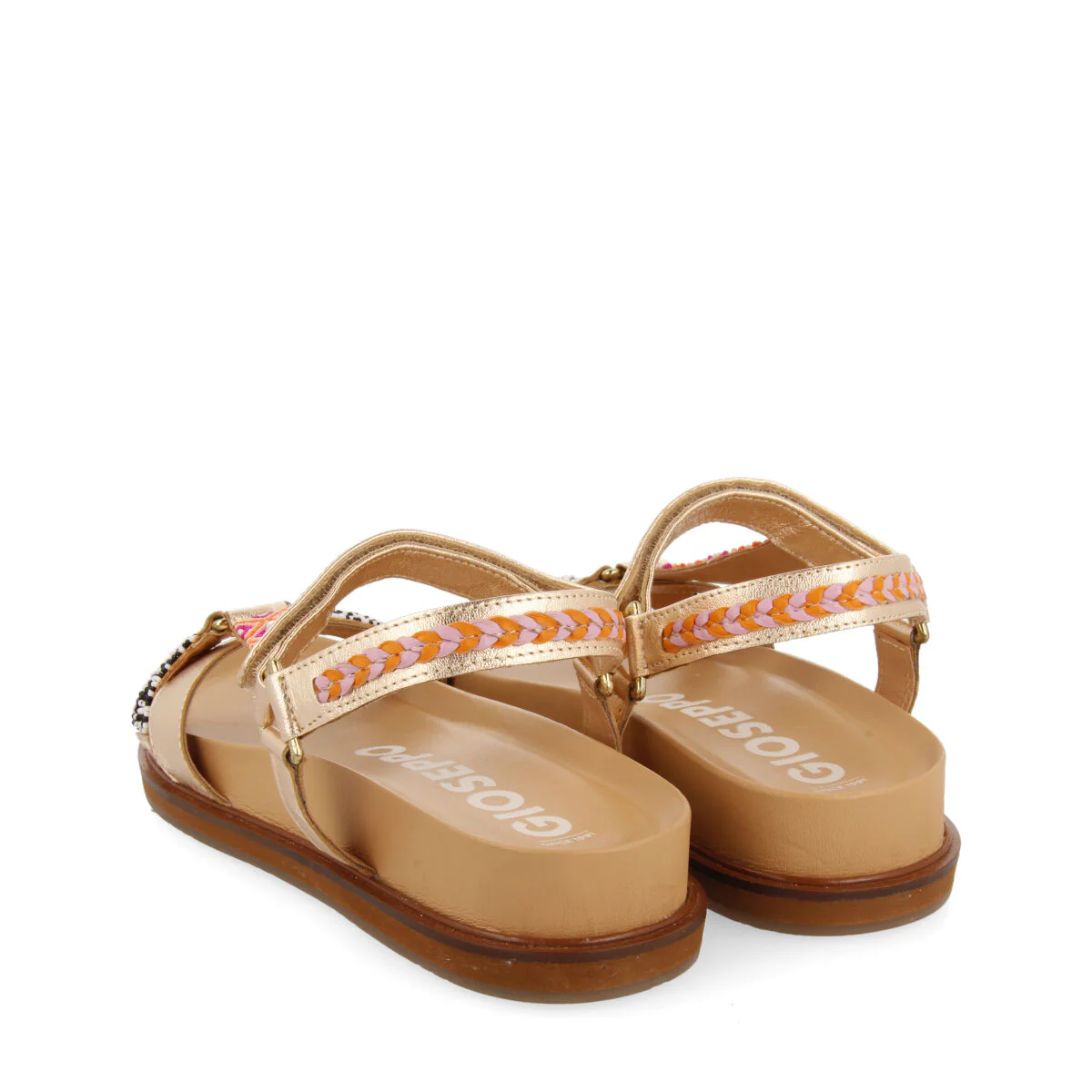 Exu women's footbed sandals with straps with geometric details - Image 4