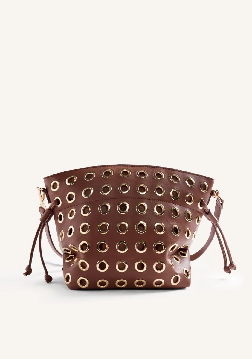 EYELET BUCKET BAG WAUBUN