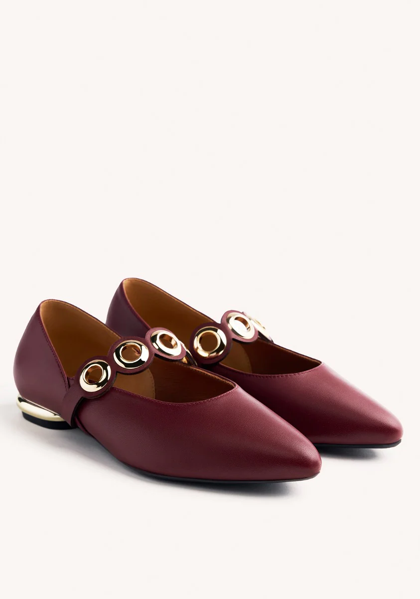 EYELET LEATHER BALLET FLATS NIMROD - Image 2