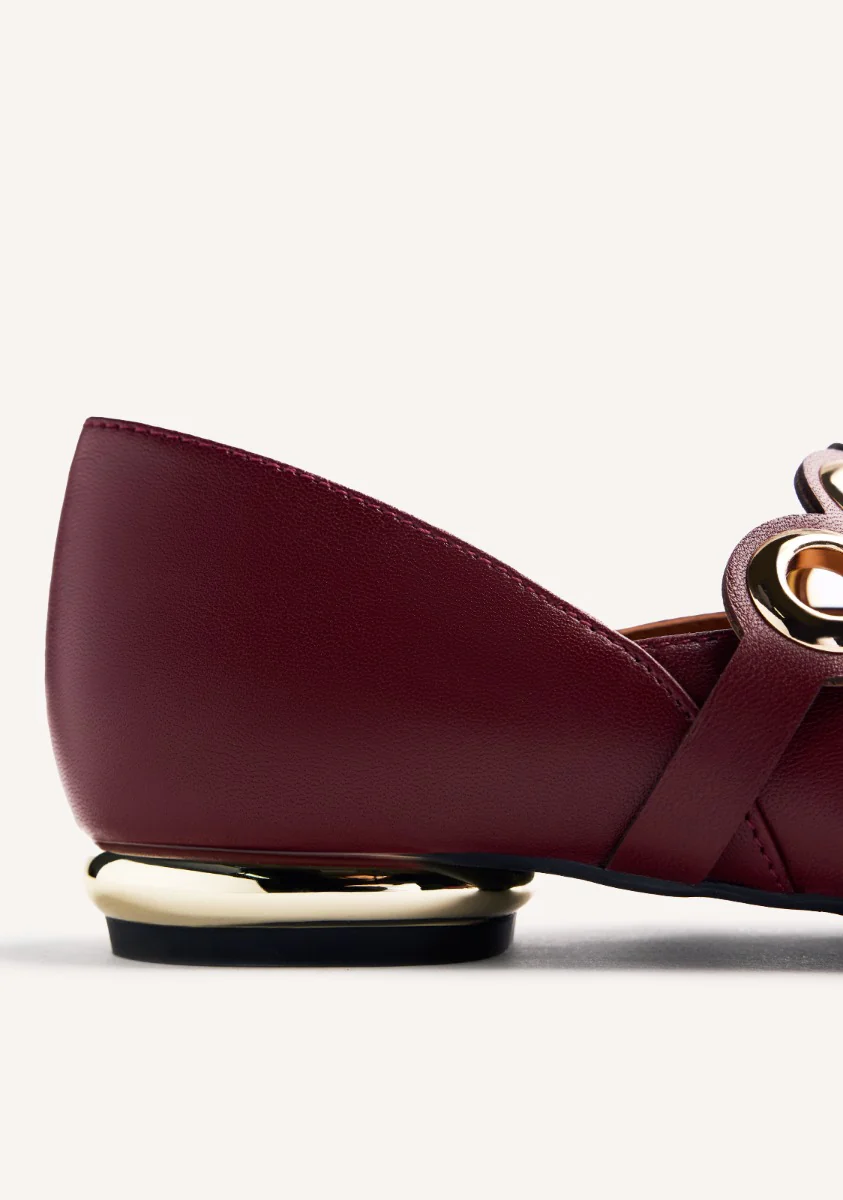 EYELET LEATHER BALLET FLATS NIMROD - Image 5