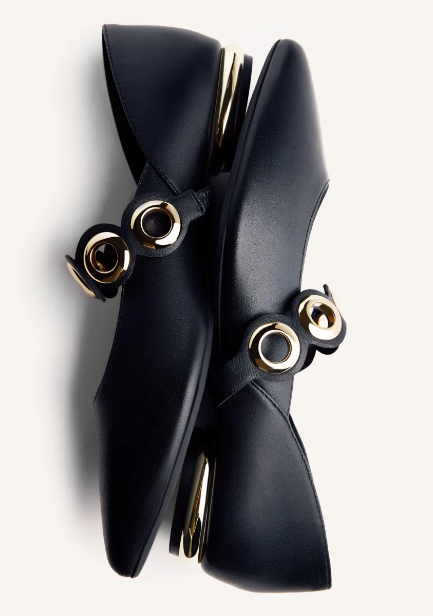 EYELET LEATHER BALLET FLATS NIMROD - Image 4