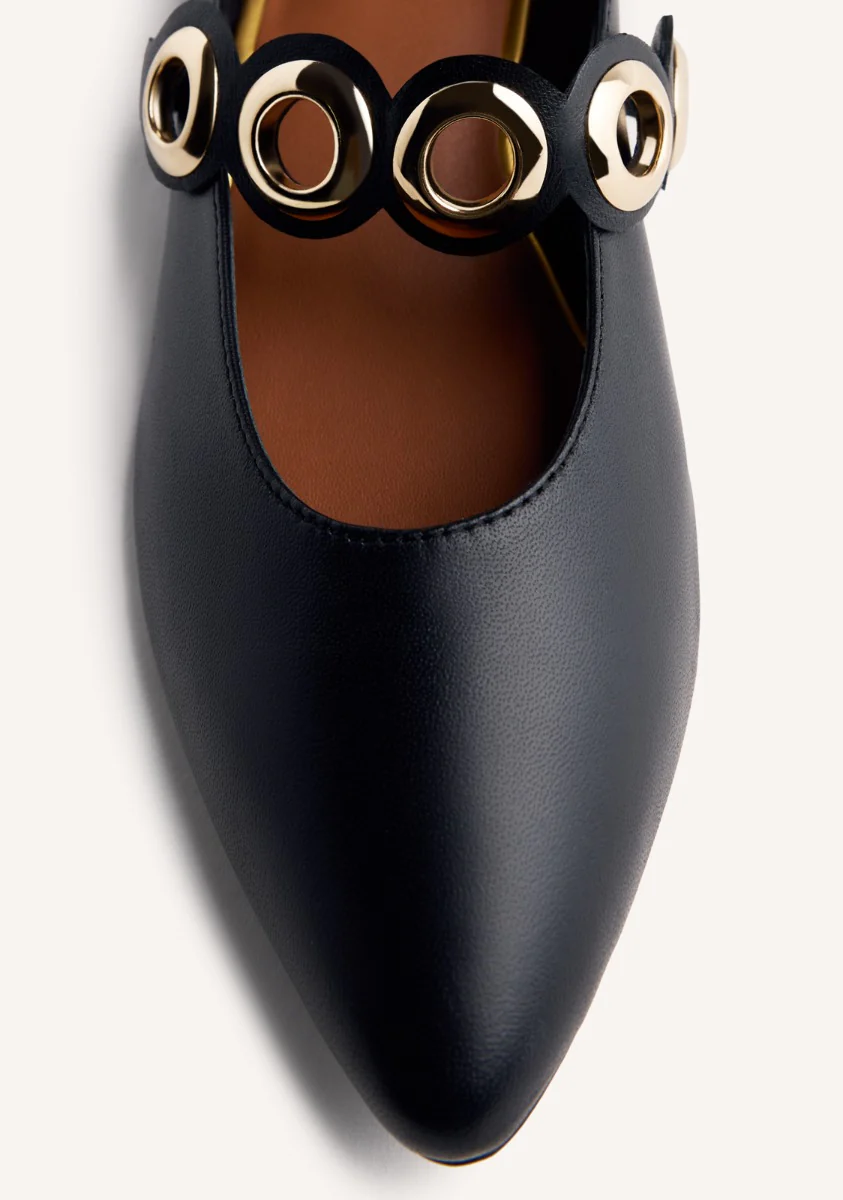EYELET LEATHER BALLET FLATS NIMROD - Image 6