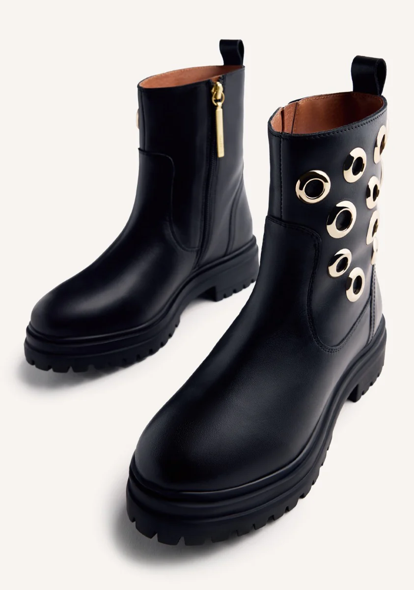 EYELET LEATHER BOOTS ONAMIA - Image 3