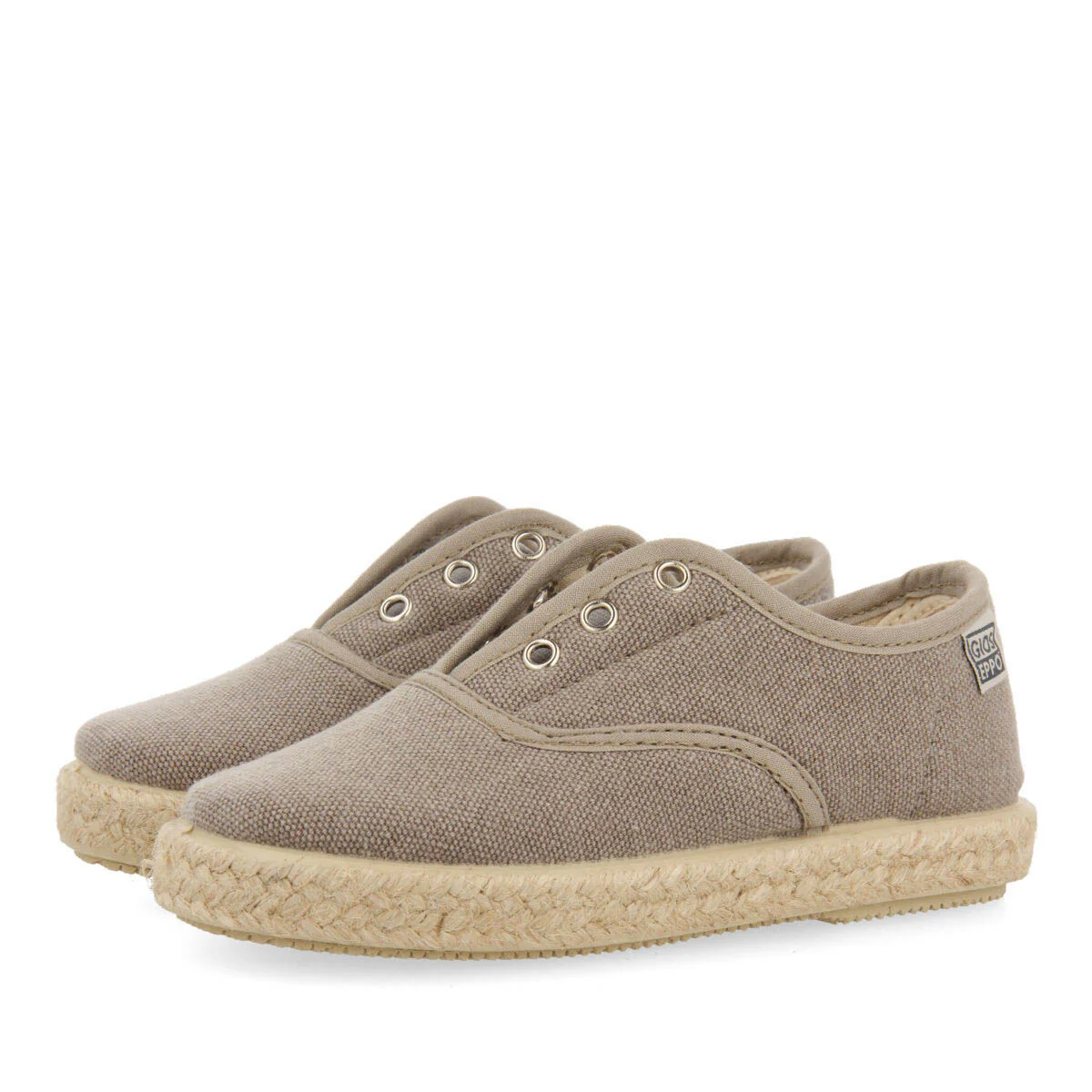 Farges boys grey oxford style espadrilles - Image 2