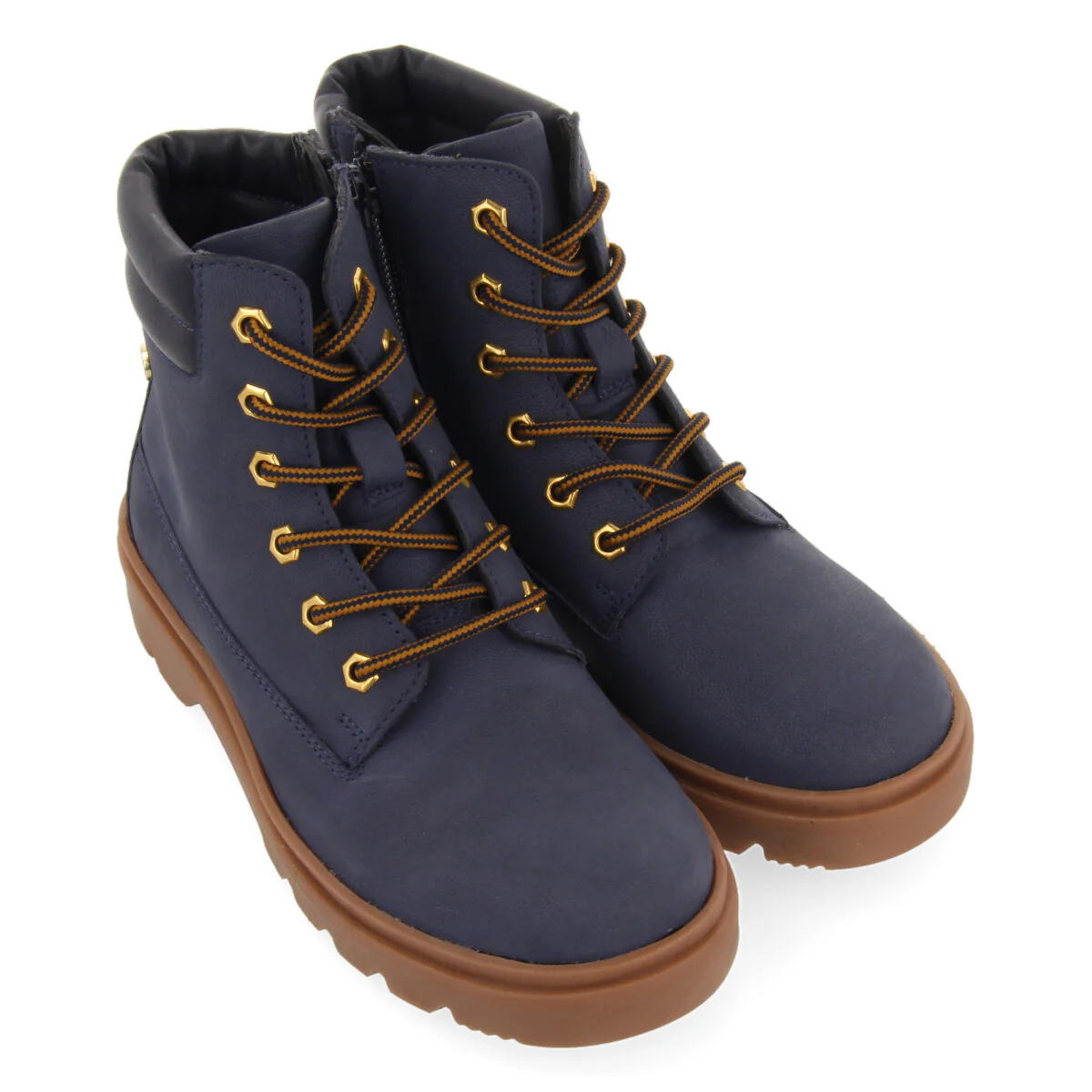 Favang children's tan leather lace-up ankle boots - Image 2