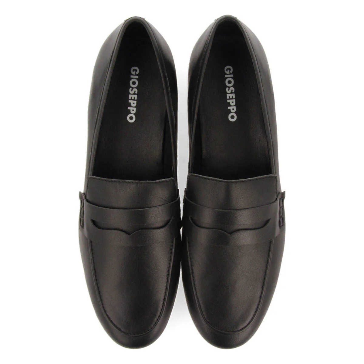 Fedora women's black leather moccasins - Image 3