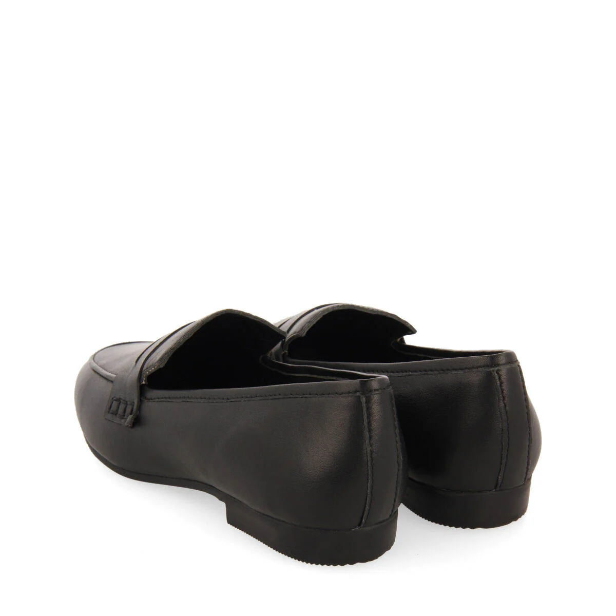 Fedora women's black leather moccasins - Image 4
