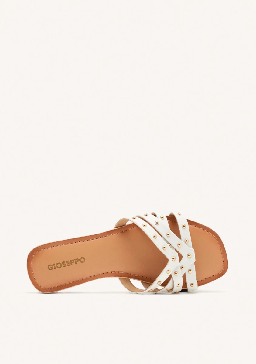 FLAT SANDALS WITH RHINESTONE LEATHER HOPEDALE